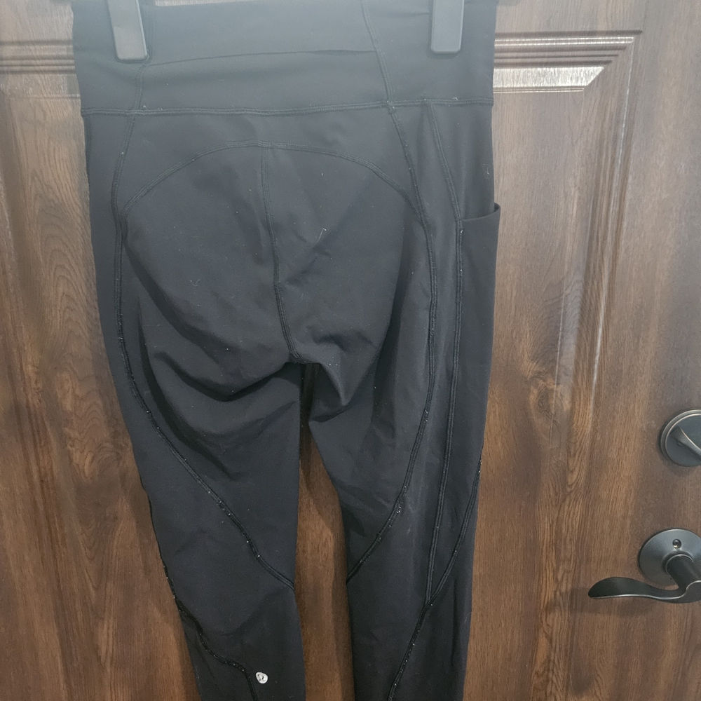 lululemon athletica Black High-Rise Leggings Time to Sweat crop 23 W6AWSS